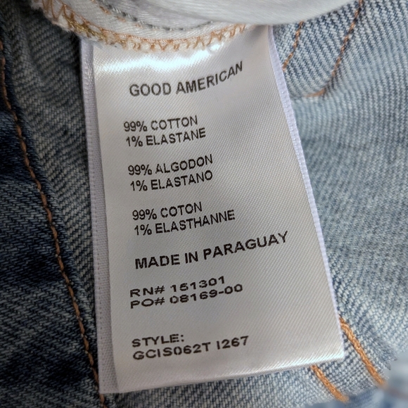 Good American Good Classic Split Hem Slim Jeans Indigo 267 - Picture 5 of 5
